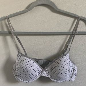 Heather Grey w/ Printed Black Hearts Aerie Bra